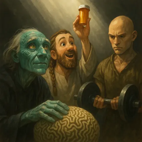 Infamous Senior Scholar with Unnatural Blue-green Skin