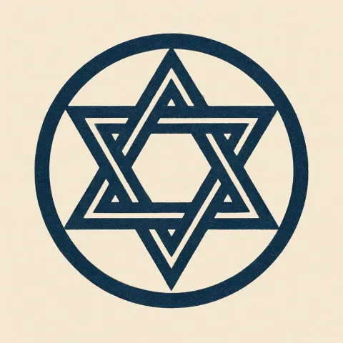 Classic Geometric Symbol Often Associated with Jewish Heritage and Traditions