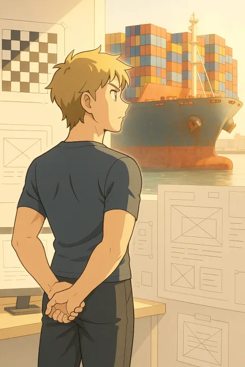 Anime-manga Style Figure with a Round Face