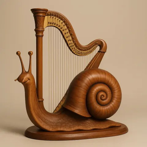 Whimsical Sculpture Shaped Like a Snail