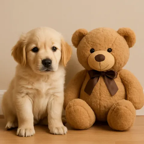 Stuffed Bear Positioned on the Right
