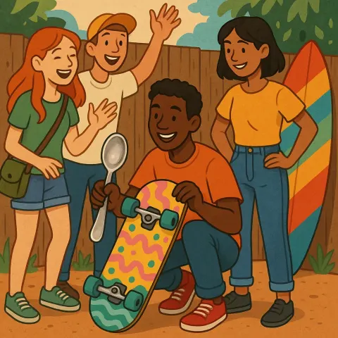 Depict an Energetic Gathering of Individuals