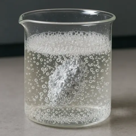 Fragment of Aluminum Immersed in a Container