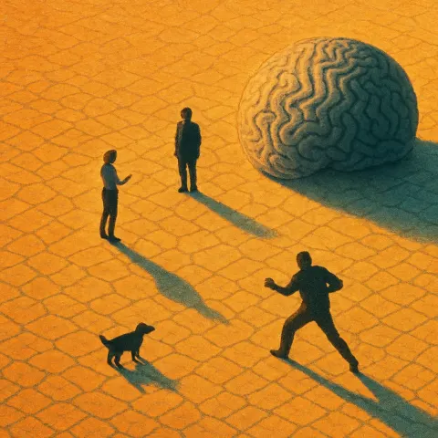 Three Diminutive Human Silhouettes