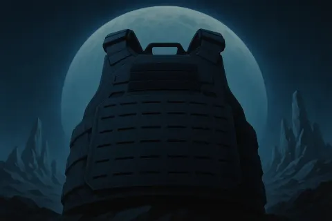 Single Matte Black Modular Tactical Vest