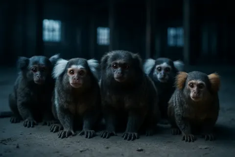 Five Diverse Marmosets Inhabit a Dusty