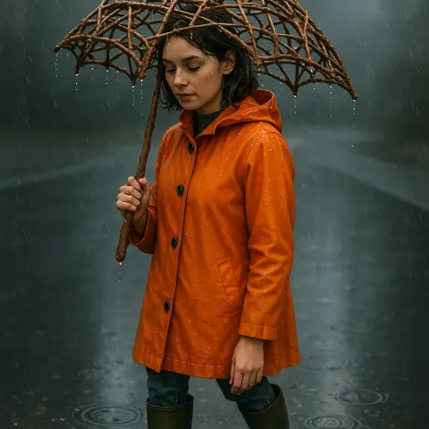 Amid a Light Rain