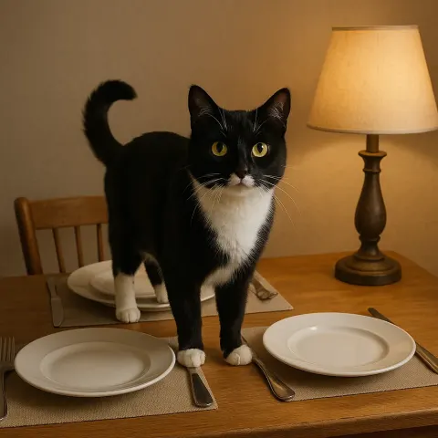 Dining Table Set with Plates