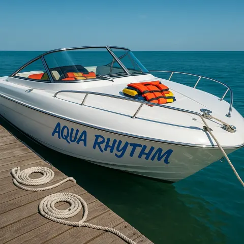 Pristine White Speedboat