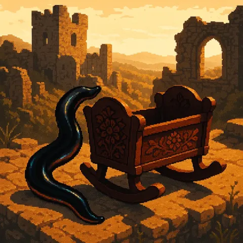 Within the Medieval Castle Ruins on a Hilltop
