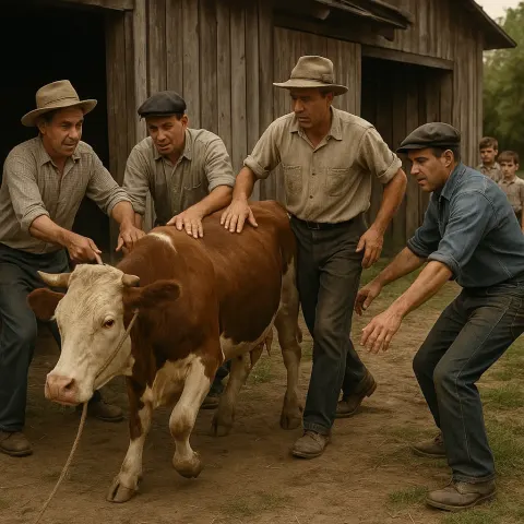 Group of Men Is Working Together to Guide