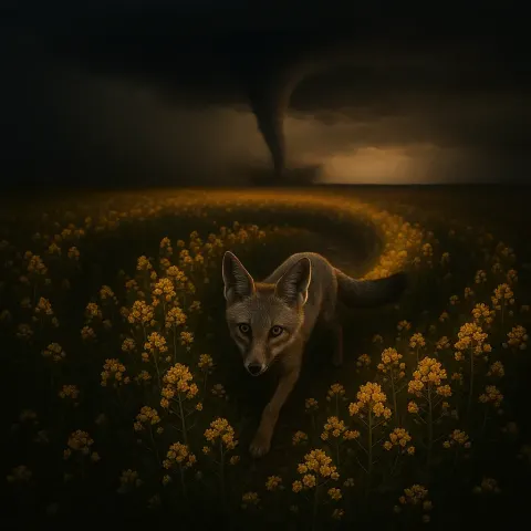 Buffy Gray Kit Fox—distinguished by its Prominent Triangular Ears