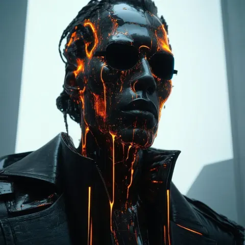 Melted Face God Displayed in a Museum