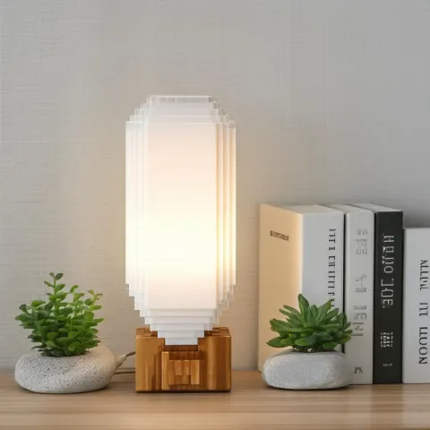 Cozy Scandinavian Lamp in Pixel Pastels