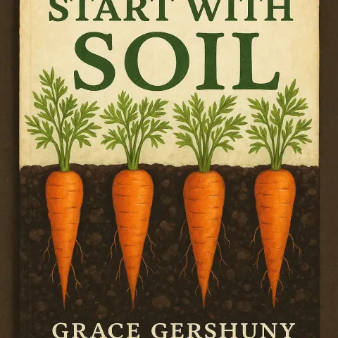 Book Cover Featuring Carrots Growing in Soil