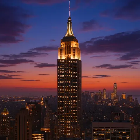 Iconic Empire State Building Rises with its Timeless Art Deco