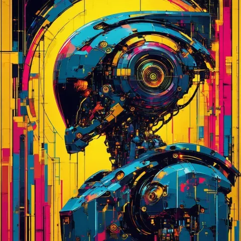 Pop Art Mecha With Art Deco Flair