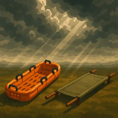 Beneath Dramatic Volumetric Clouds Pierced by God Rays