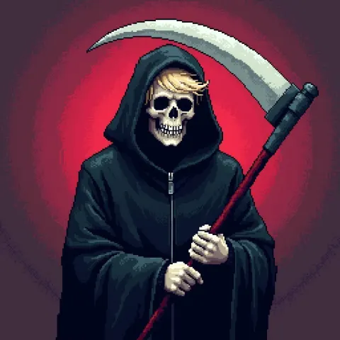 Boris Johnson as Pixel Grim Reaper