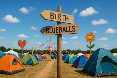 Festival Campsite with Tents