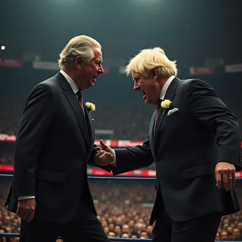 Prince Charles and Boris Johnson Wrestle Live