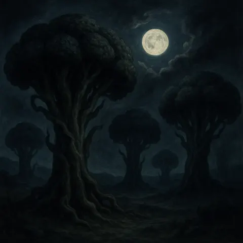 Moonlit Scene Featuring Enormous