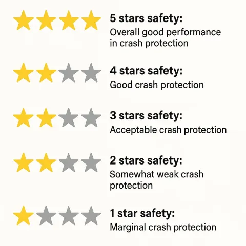 Five-tier Safety Rating System with Star Visualizations