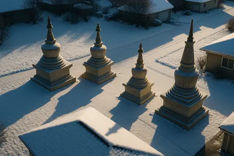 Three Varied Stupas