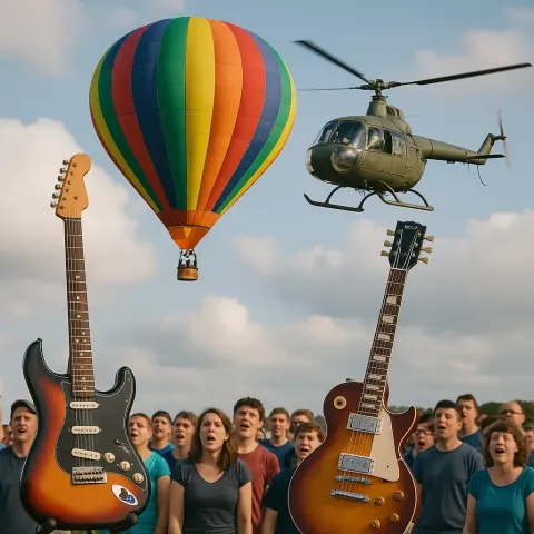 Vibrant Hot Air Balloon