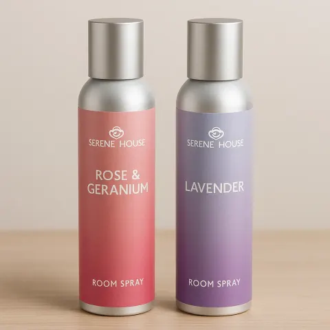 Two Cylindrical Room Spray Bottles