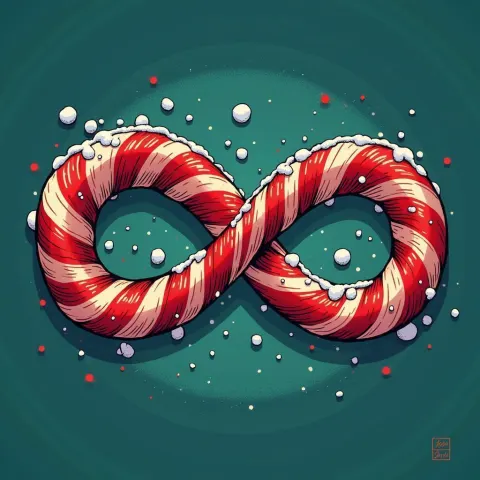 Festive Infinity Ribbon Manga Shop Logo