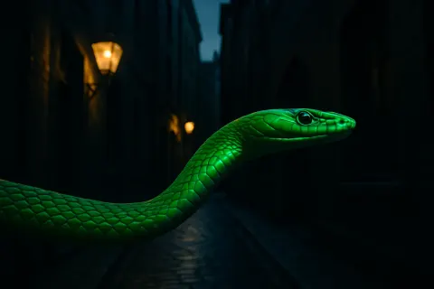Green Mamba in Profile