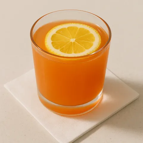 Glass of Orange-colored Drink