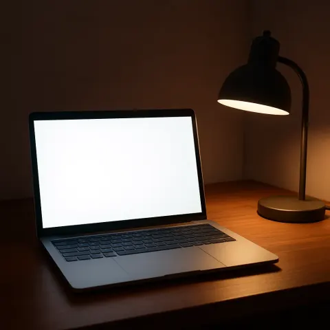 On a Wooden Desk