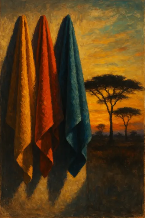 Three Diverse Bath Towels