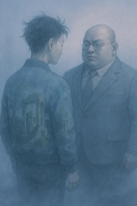Figure of East Asian Descent with Wispy