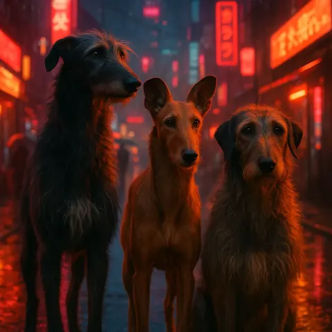 Amidst the Neon-drenched