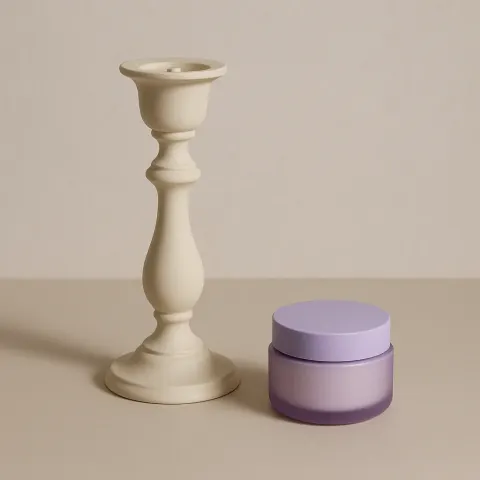 Placed Next to the Tall Candle Holder of Ivory