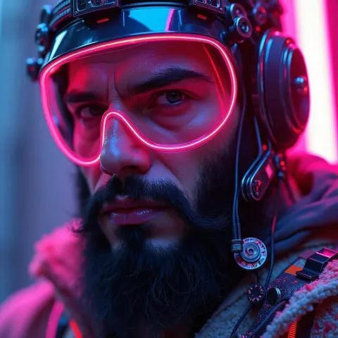 Sultan Saladin in Vaporwave Circuitry
