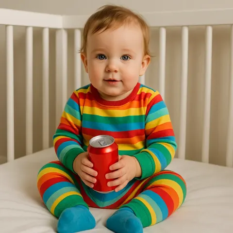 Toddler Wearing Colorful
