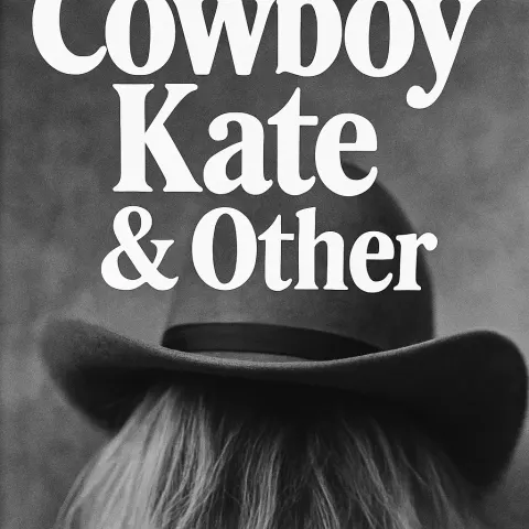 Black-and-white Image Featuring Text That Reads "Cowboy Kate & Other"