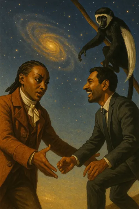 Male Historical Revolutionary Figure with Visible Braided Hair