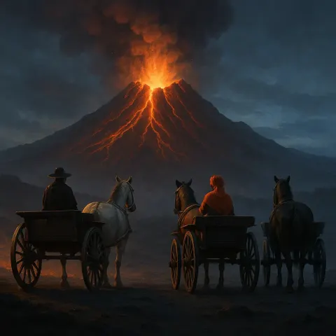 Four Diverse Horse Carts