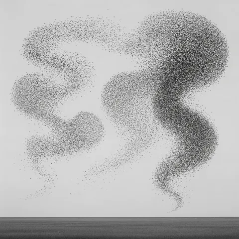 Enormous Flock of Countless Starlings Creates Mesmerizing Patterns