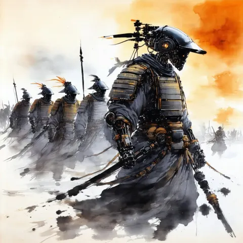 Ink Wash Mercenaries and Robot Shaman
