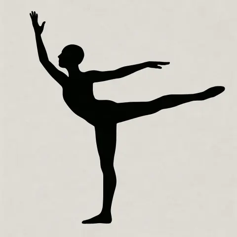 Person Balances on their Right Foot