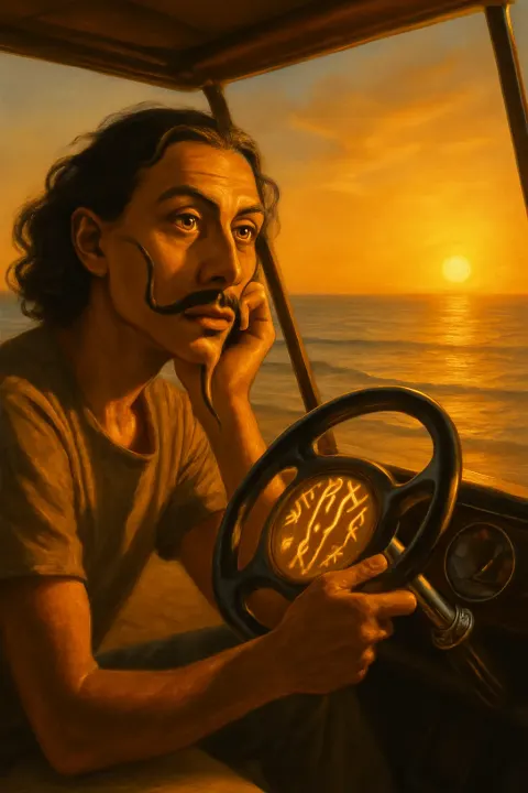 Surrealist Dali-esque Person of Mixed Heritage