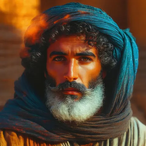 Arab Jedi With Curly Hair on CineStill
