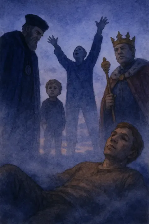 Diverse Figures—a Soft Watercolor Scholar in Deep Velvet