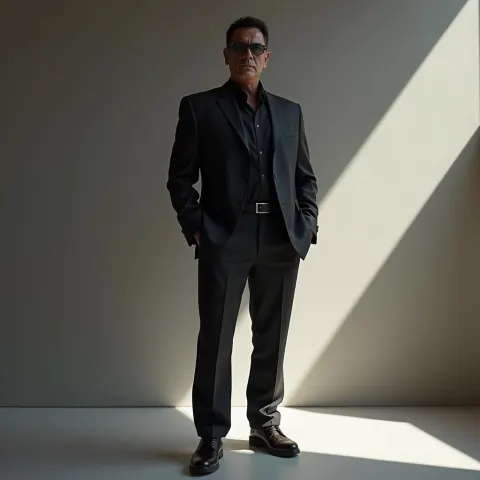 Steve Perry in Abstract Geometric Shadow